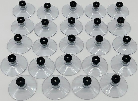 24 x Ventouse 50 mm avec pas de vis M4x10 + écrou noir