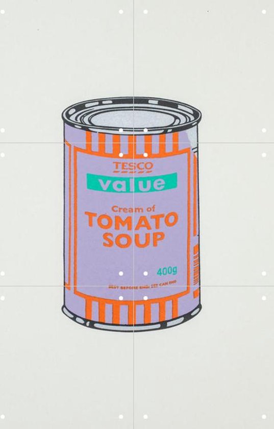 IXXI Tomato Soup Can II - Banksy - Wanddecoratie - 60 x 40 cm
