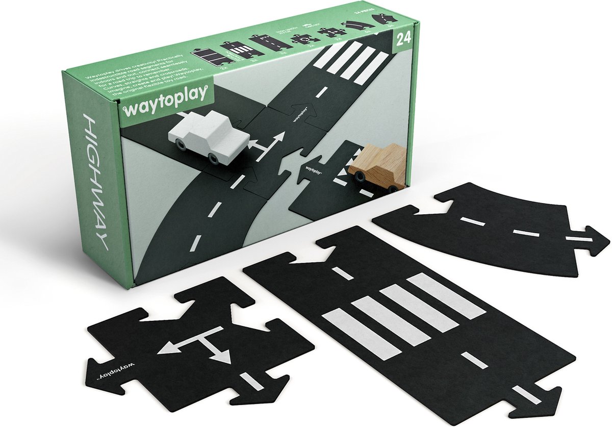 Waytoplay Highway, de flexibele autobaan (24 delen) - binnen en buiten  spelen -... | bol.com