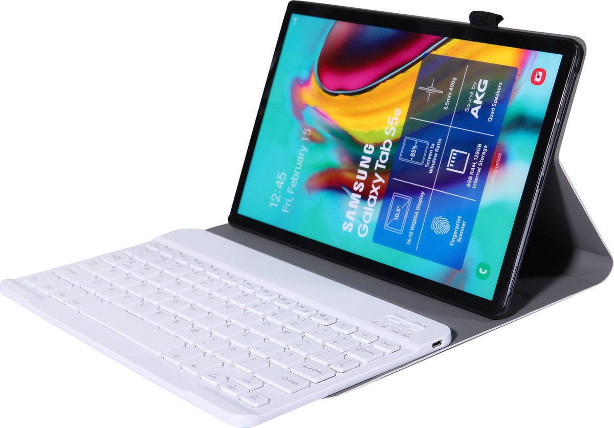 Bluetooth Toetsenbord voor Samsung Galaxy Tab S6 Lite (2022) Toetsenbord & Hoes - QWERTY Keyboard case - Auto/Wake functie - Goud