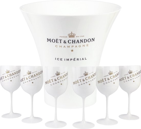Moët & Chandon XL ice imperial Ice Bucket inclusief 6 glazen