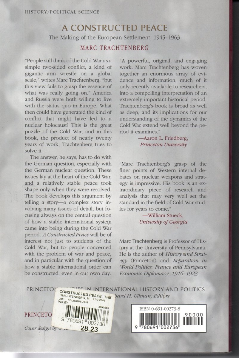 A Constructed Peace - back cover