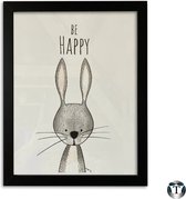 Babykamer Posters | Konijn | 21x30 cm | Diverse Diertjes | Kinderkamer | Babykamer | Jongen en Meisje | Poster Babykamer | Canvas | Wanddecoratie | Kinderposters | Cadeau | Baby Dieren | Nordic Style | TheOldOmen |