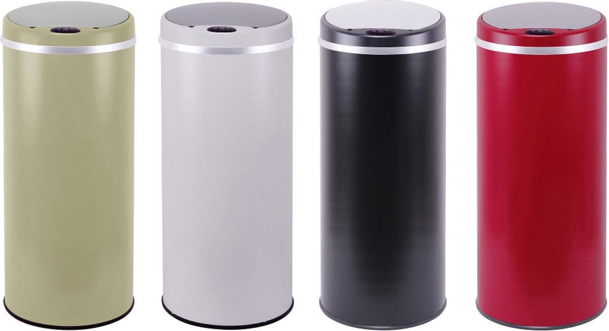Couvercle automatique Kitchen Move SOHO Blanc pour poubelle ronde