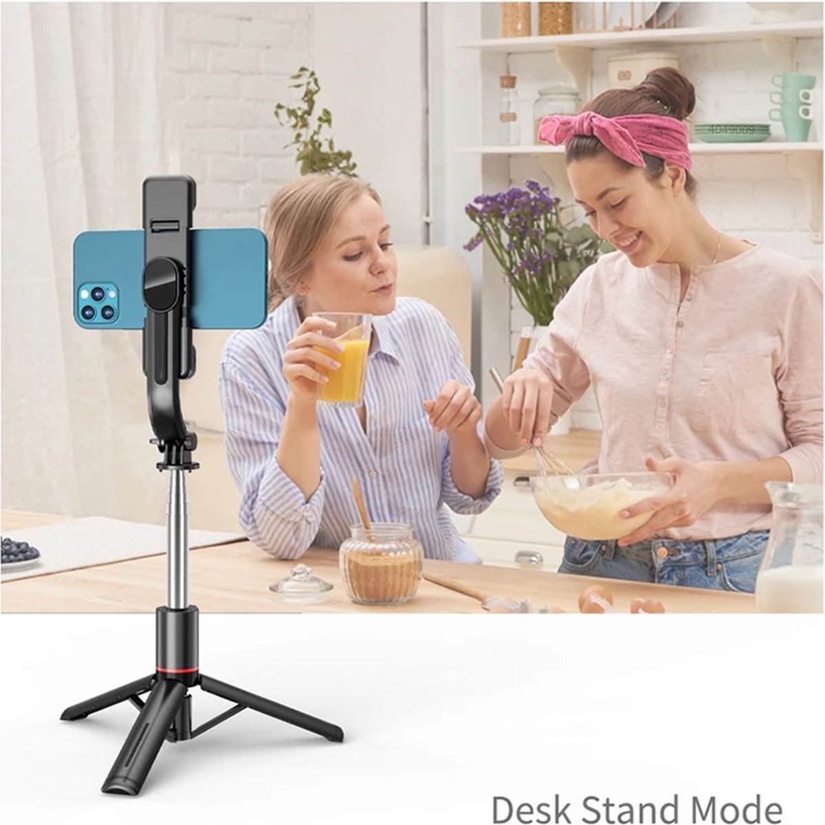 L13d Opvouwbare Draadloze Bluetooth Selfie Stok Statief Met Remote Shutter Vellen Licht Selfie Stck Voor Smart Telefoon
