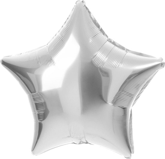 Folie ballon Ster Zilver Helium Ballonnen Verjaardag Versiering Kerst Huwelijk Ster Ballon Zilveren Decoratie - 1 Stuk