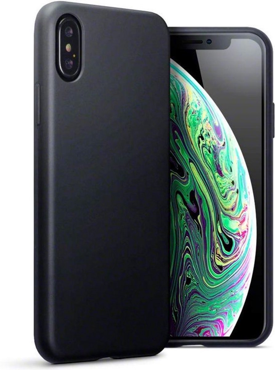 HB Hoesje Geschikt voor Apple iPhone XS Max - Zwart - Siliconen Back Cover