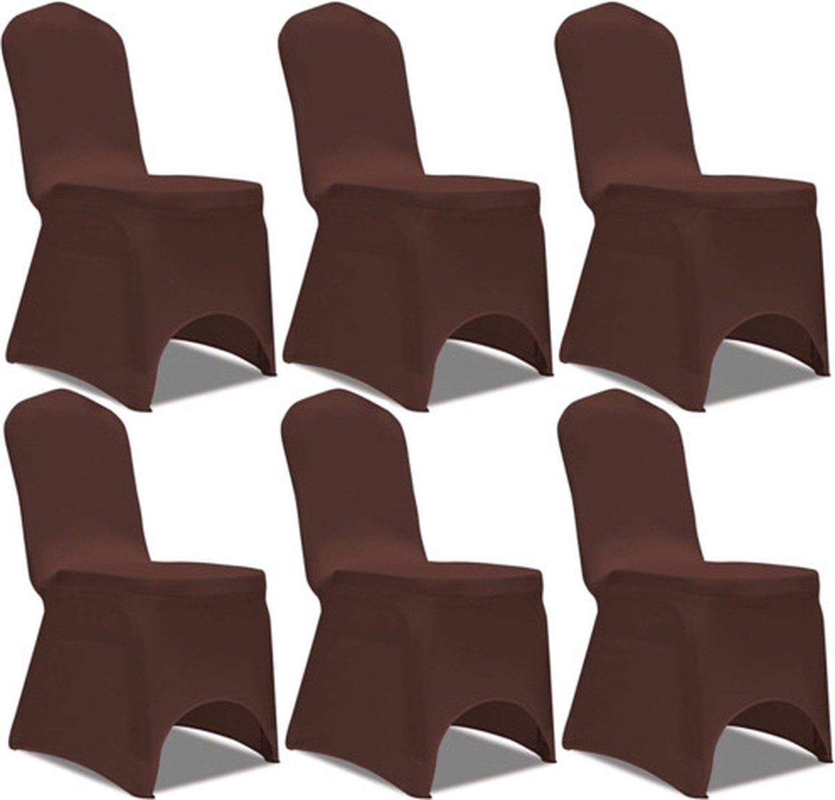 vidaXL Stoelhoes - stretch - 6 - st - bruin