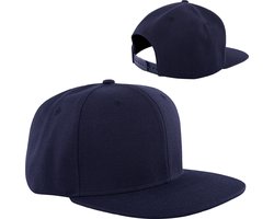 High profile snapback cap - Donkerblauw