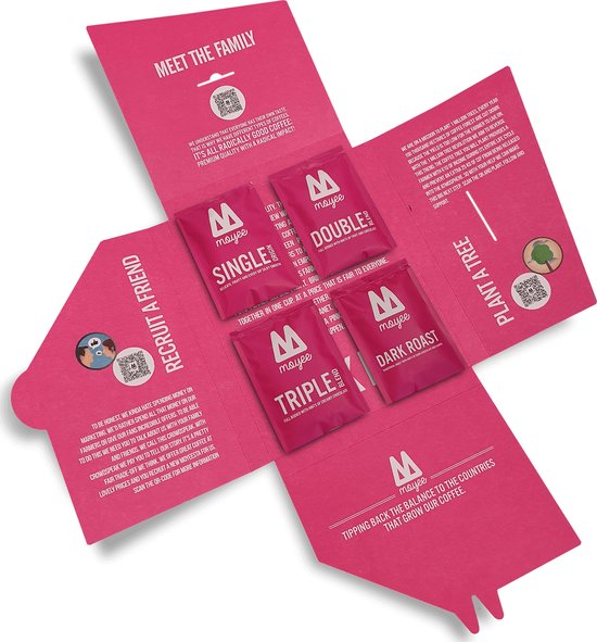 SPECIALE DEAL: Moyee Coffee proefpakket - Hele Bonen - 4x 60 gram