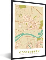 Cadre photo avec affiche - Carte - Plan de la ville - Oosterbeek - Carte - 80x120 cm - Cadre pour affiche