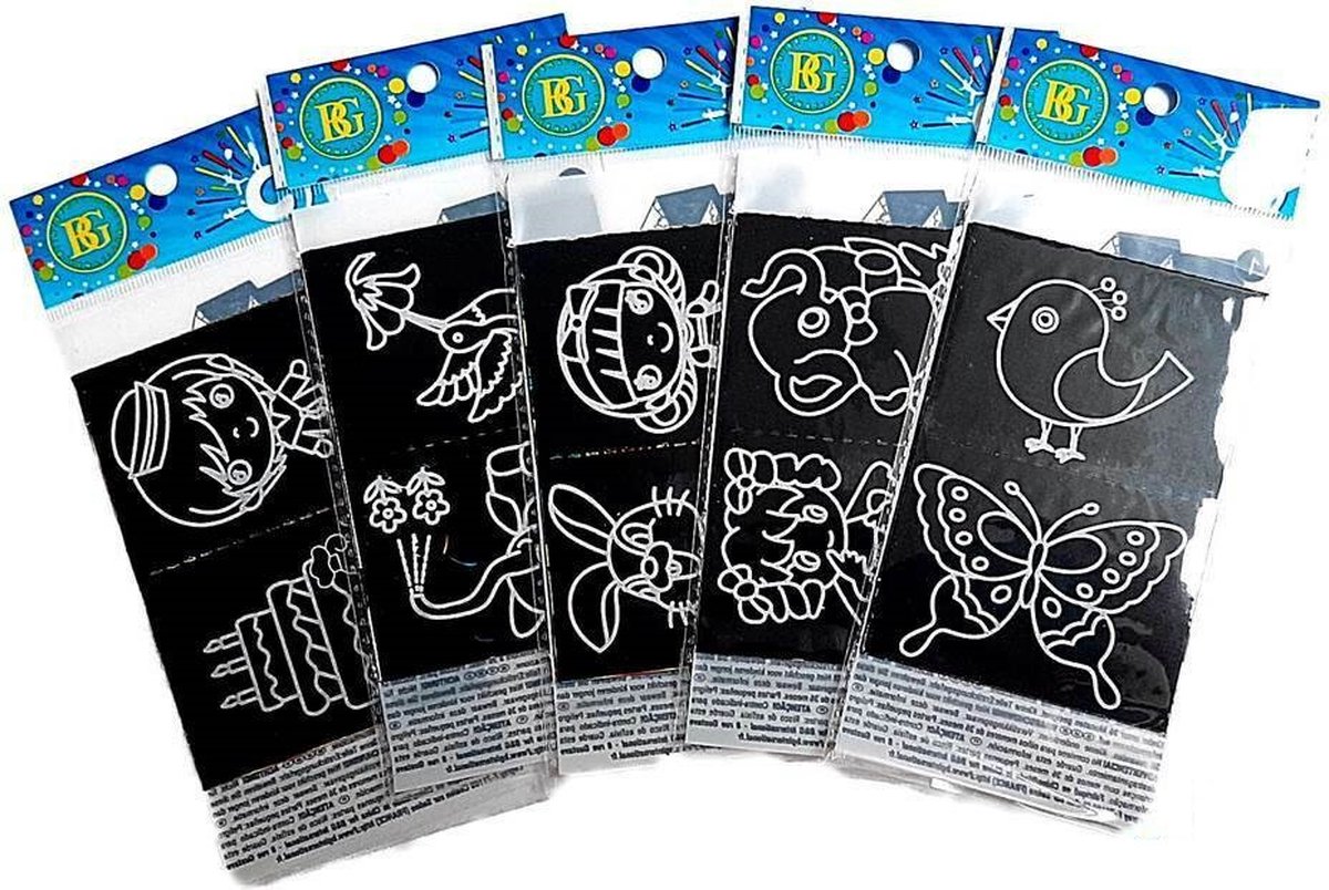 Magic Scratch | Lightfight Kleurboekje | 16 mini boekjes met ieder 8 kleurplaten en 8 magische kraskaarten
