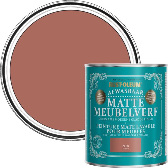 Peinture pour meubles mate lavable rouge Rust-Oleum - Saumon 750 ml |  bol.com