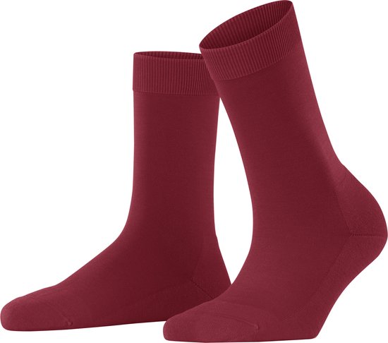 FALKE ClimaWool versterkt zonder patroon ademend warm droog milieuvriendelijk elegant Duurzaam Lyocell Maagdelijke Wol Rood Dames sokken - Maat 41-42