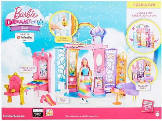 Barbie Dreamtopia Draagbaar Kasteel - Barbiehuis | bol.com
