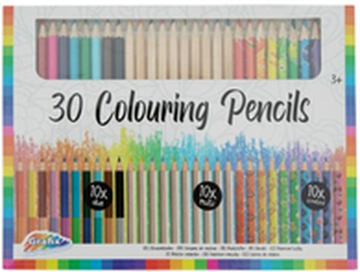 Kleurpotloden Duo Multi en Fruity - Multicolor - Hout - 30 Stuks - Potlood - Potloden - Kleuren