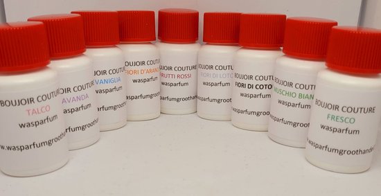 Proefpakket 9 x 20 ml wasparfum Boujoir Couture