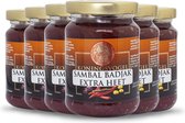 Koningsvogel® |  6 x 200gr Sambal Badjak Extra Heet | Voordeelpak | oosterse keuken | Aziatisch koken | vegetarisch