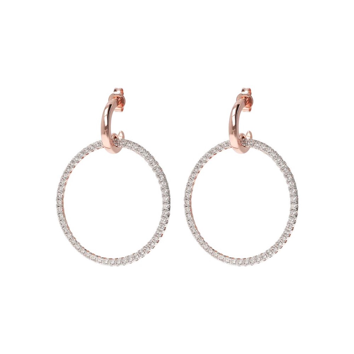 Dangle earrings with Open Heart Elements WSBZ01264.WR