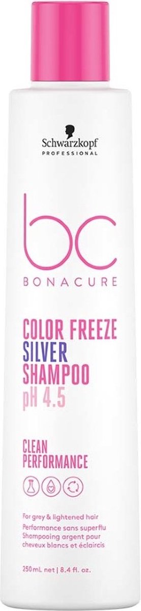 Schwarzkopf Bonacure Color Freeze Silver Shampoo 250ml - Zilvershampoo Vrouwen - Schwarzkopf Professional