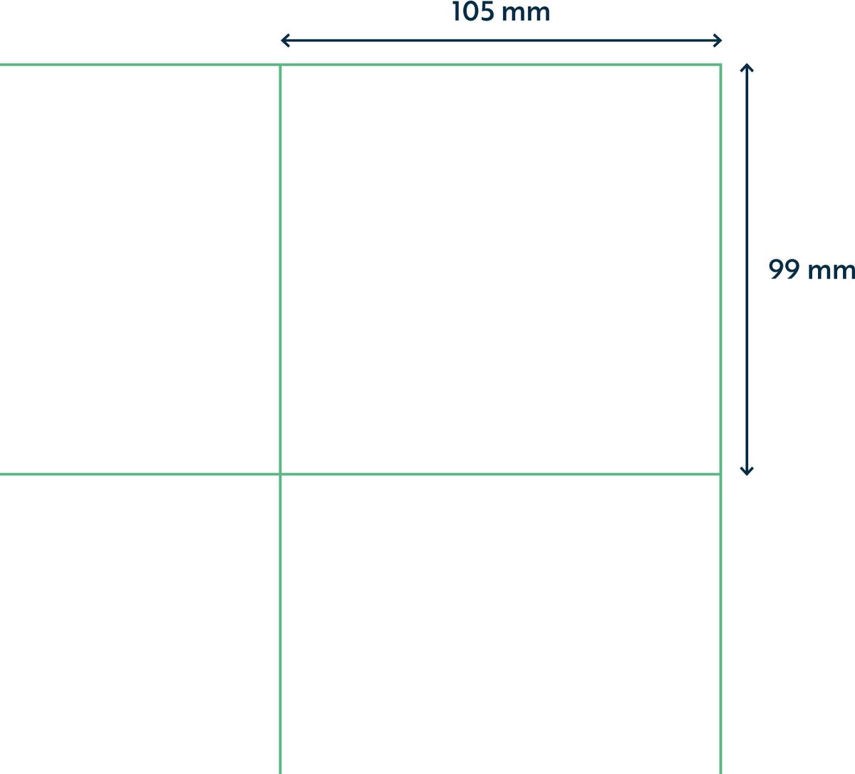 Rillprint A4 Stickervellen Verzend etiketten Stickers 6 Per Vel