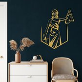 Décoration murale | Thémis | Métal - Art mural | Décoration murale | Salle de séjour | Decor extérieur |d'or| 63x75cm