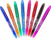 Uitwisbare pennen- 8 stuks- Diverse kleuren- Uitwisbare pen- Erasable pen- Uitwisbaar- Uitgumbaar- Rollerball pen- Gumbaar- Wisbaar- Uitwisbare inkt- Uitwisbare pen navulling