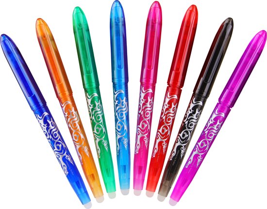 Jawes- Uitwisbare pennen- 8 stuks- Diverse kleuren- Uitwisbare pen- Erasable  pen-... | bol.com