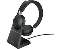 Jabra Evolve2 65 MS Stereo + Stand - Bluetooth Headset - op oor - draadloos - USB - noise isolating - zwart
