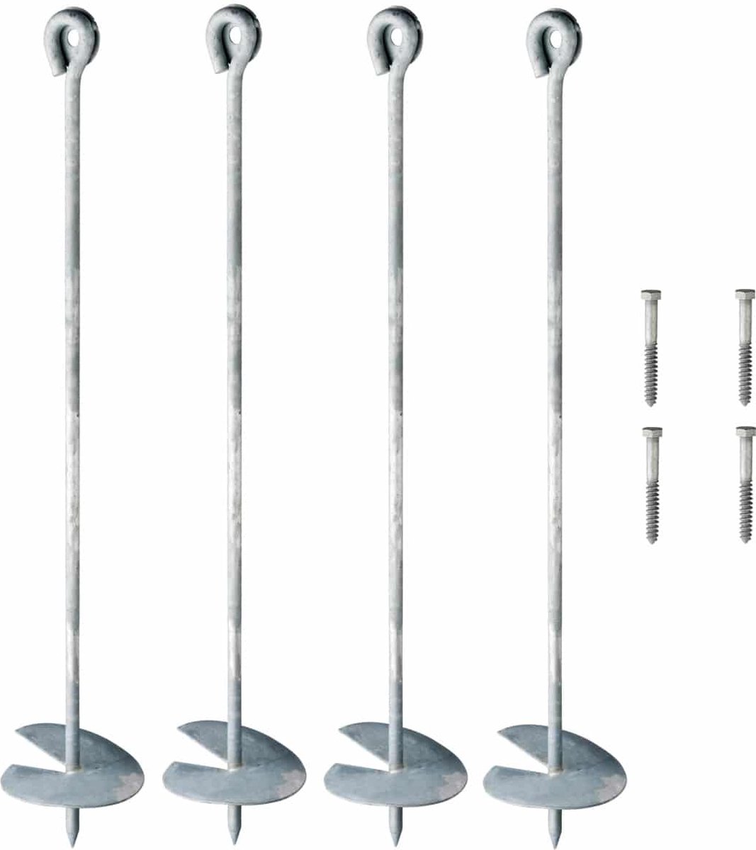 SwingKing Grondankers set van 4 - Schommel en speeltoestel verankering - 500 mm — afbeelding 6