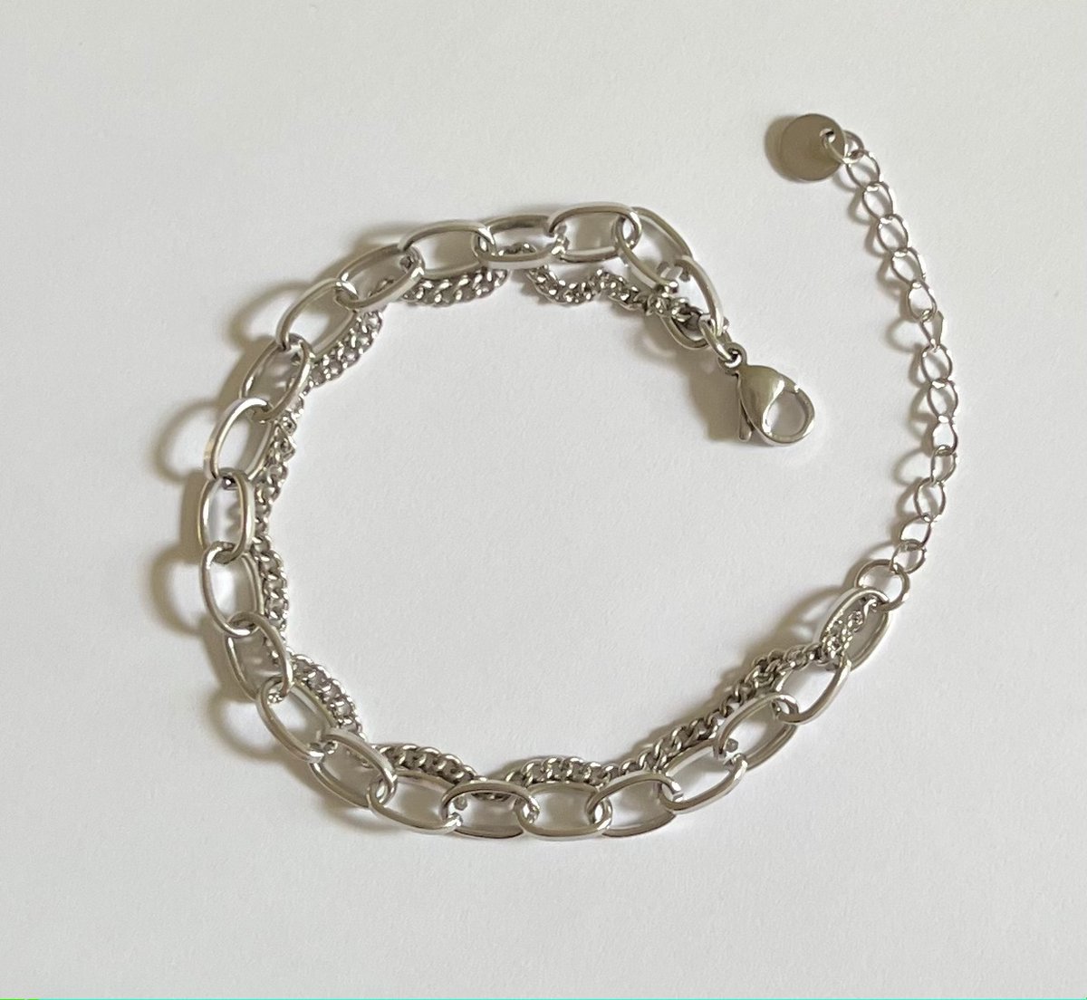 Marie-Lin Jewelry - schakelarmband - roestvrijstaal - zilver