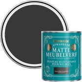 Rust-Oleum Zwart Afwasbaar Matte Meubelverf - Natuurlijke Houtskool 750ml