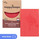HappySoaps Body Wash Bar - Cinnamon Roll - Pittig, Krachtig & Warm - 100% Plasticvrij, Vegan & Diervriendelijk - 100gr