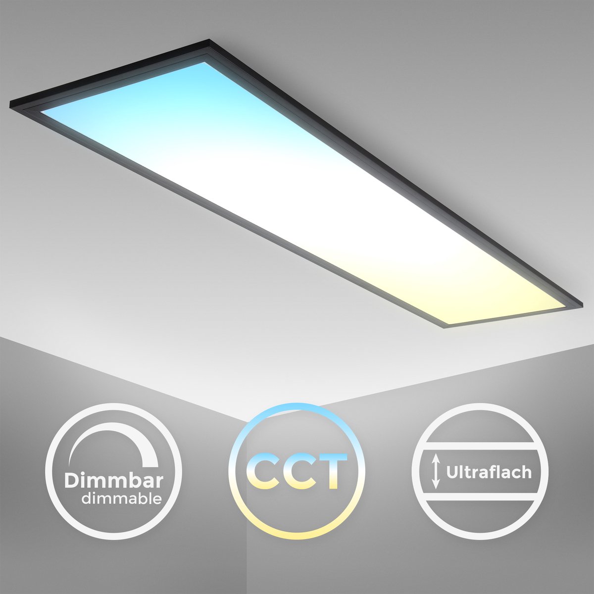 Qazqa Liv - Moderne Dimbare LED paneel | Plafondlamp met Dimmer - 1