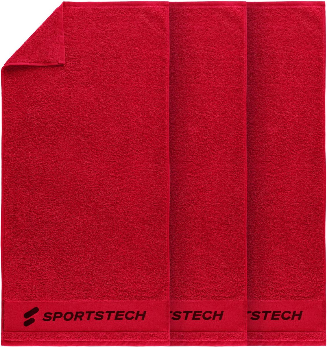 Sportstech handdoek TWL50 | set van 3 | hoge kwaliteit handdoek voor fitness in de sportschool of thuis | 100% katoen | 100 x 50 cm accessoire | enkel of als set | stijlvol design