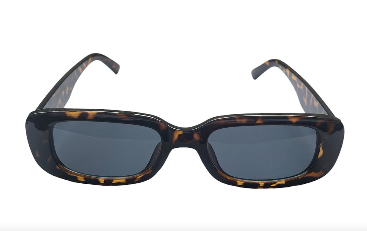 ASTRADAVI Zonnebril - Unisex Sunglasses UV400 - Luipaard Print Frame & Donker Grijs Lenzen