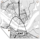 Tuin poster Plattegrond - Lent - Kaart - Stadskaart - 200x200 cm - Tuindoek