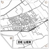 Tuin poster Kaart - Plattegrond - De Lier - Stadskaart - 200x200 cm - Tuindoek