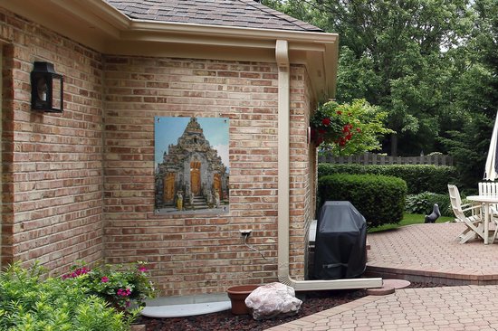 Affiche de jardin Pura Ulun Danu Bratan Temple - Richement décoré Pura Ulun Danu Bratan Temple on Bali affiche de jardin en vrac 60x80 cm - Toile de jardin / Toile d'extérieur / Peintures pour l'extérieur (décoration de jardin)