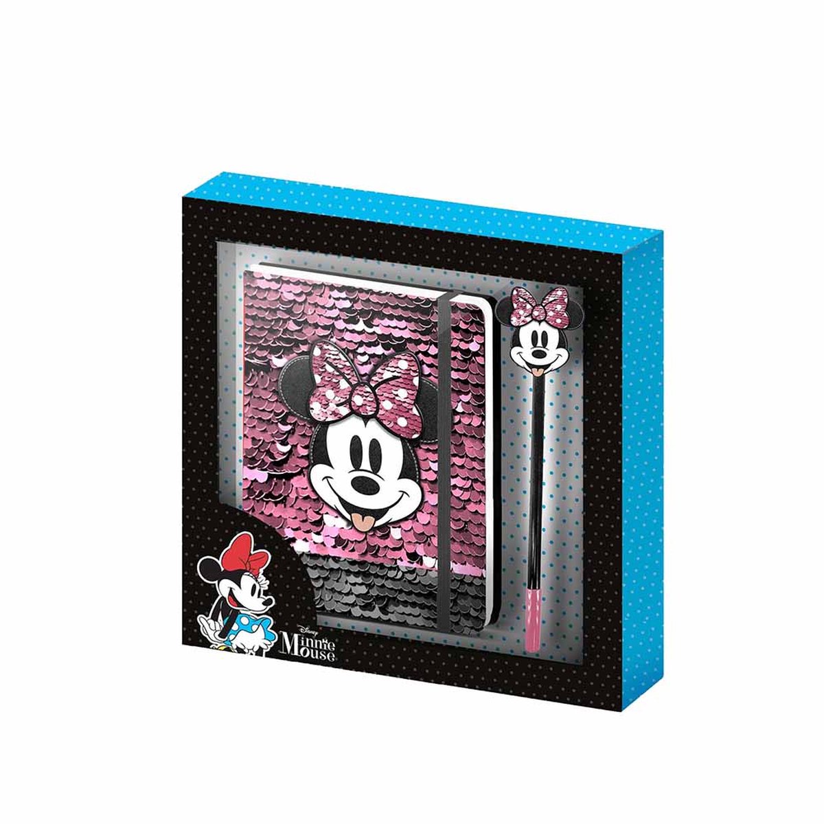 Disney Minnie Mouse - Notebook with Pen - Gift Set - Lollipop - 100 pagina's