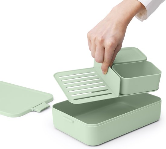 Brabantia Make & Take Bento Lunchbox - Grand - Plastique - Vert jade