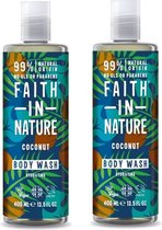 FAITH IN NATURE - Body Wash Coconut – 2 pak – Ontspannend – Tropische geur - Natuurlijk