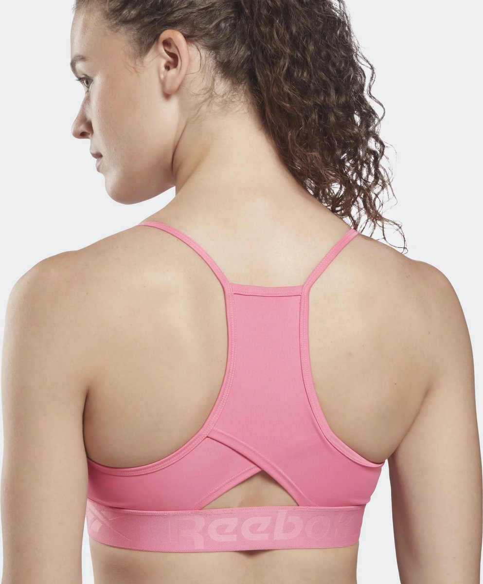 Reebok Sport BH model Big logo Dames - Roze - Maat L | bol.com