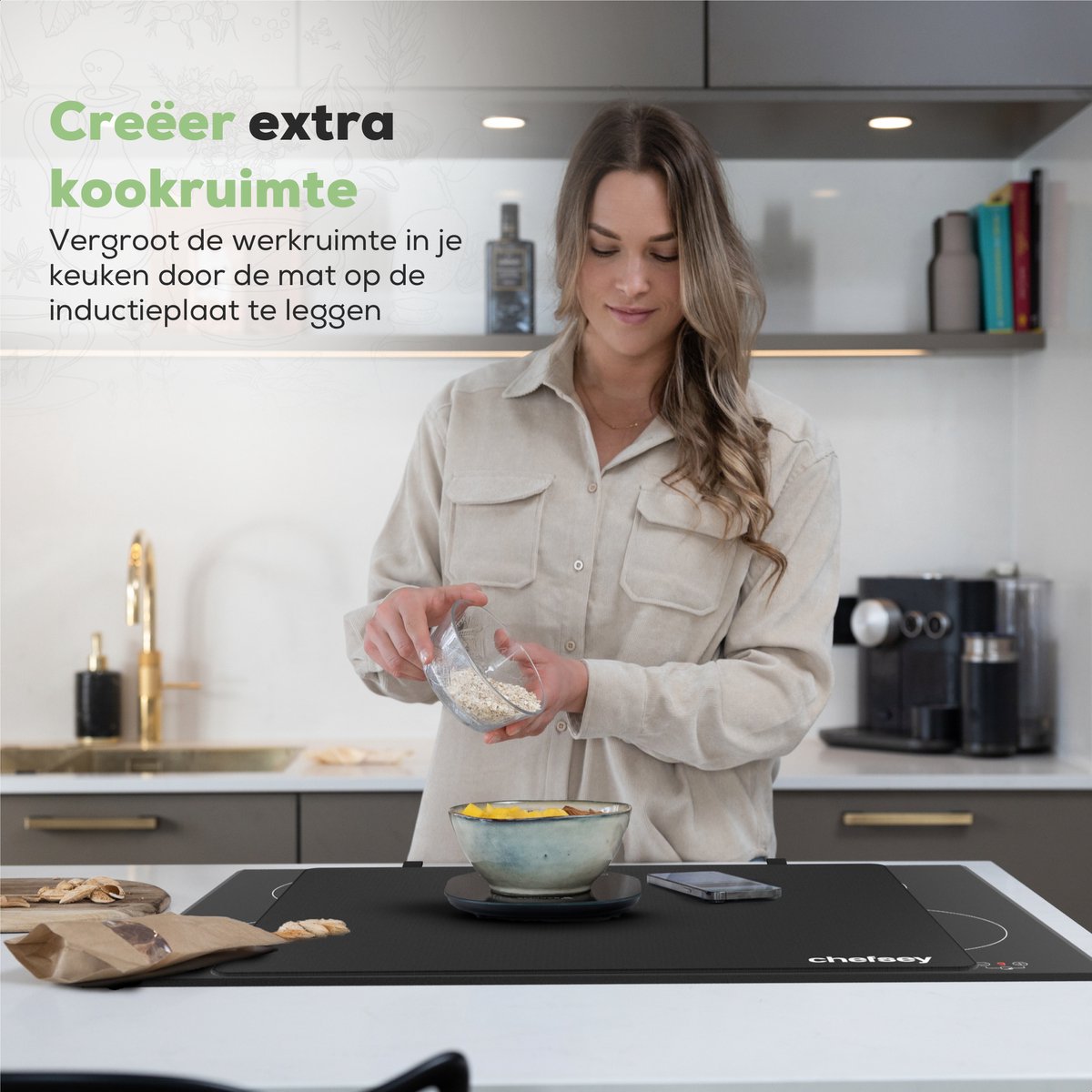 Tapis de protection pour cuisinière à induction en silicone noir, extra  large, plus épais, résistant à la chaleur, protecteur de comptoir de cuisine  : : Cuisine et Maison