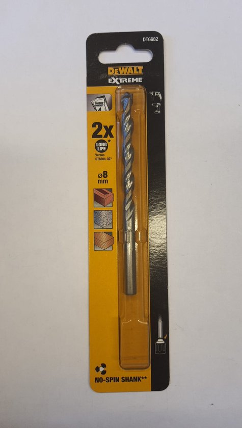 DEWALT DT6682-XJ - BETONBOOR - EXTREME MASONRY - 8,0MM 8,0X60X120MM - DRILL BIT