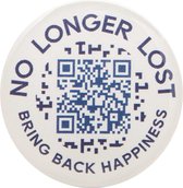 NoLongerLost Stickers (x2) - Slimme dome shape sticker - Off white - QR code - Track en Trace
