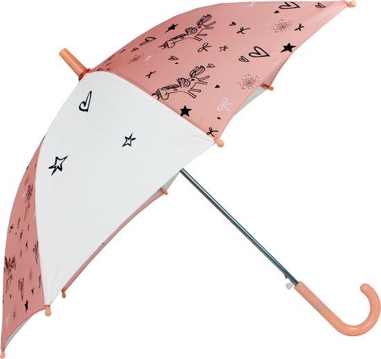 Kidzroom Fearless & Cuddle Paraplu - Peach - Unicorn