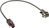 Fakra H (m) - ISO (m) auto antenne adapter kabel - RG174 - 50 Ohm / zwart - 0,20 meter