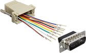 Gameport adapter 15-pins SUB-D (m) - RJ45 (v) / beige