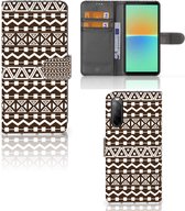 Bookcase Sony Xperia 10 IV Hoesje Aztec Brown